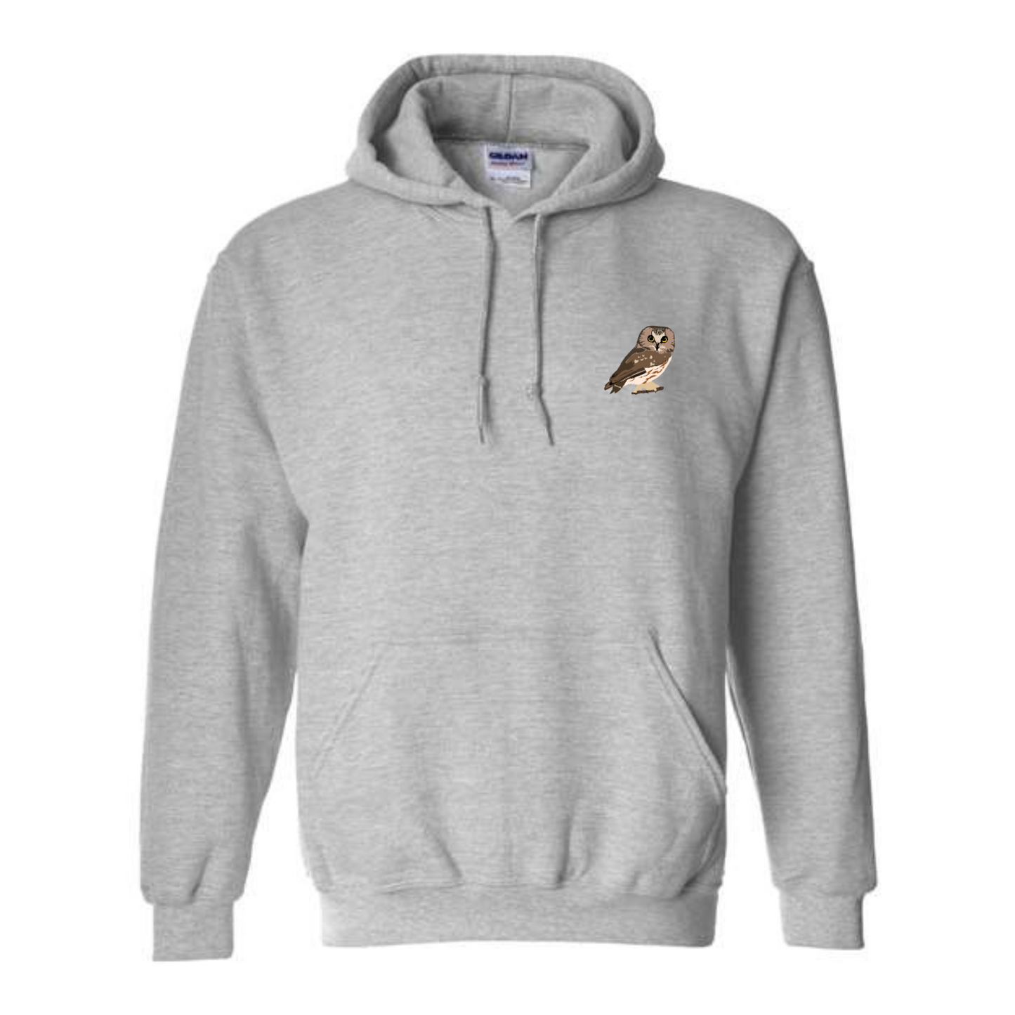 Northen Saw-Wet-Owl Embroidered - Hoodie