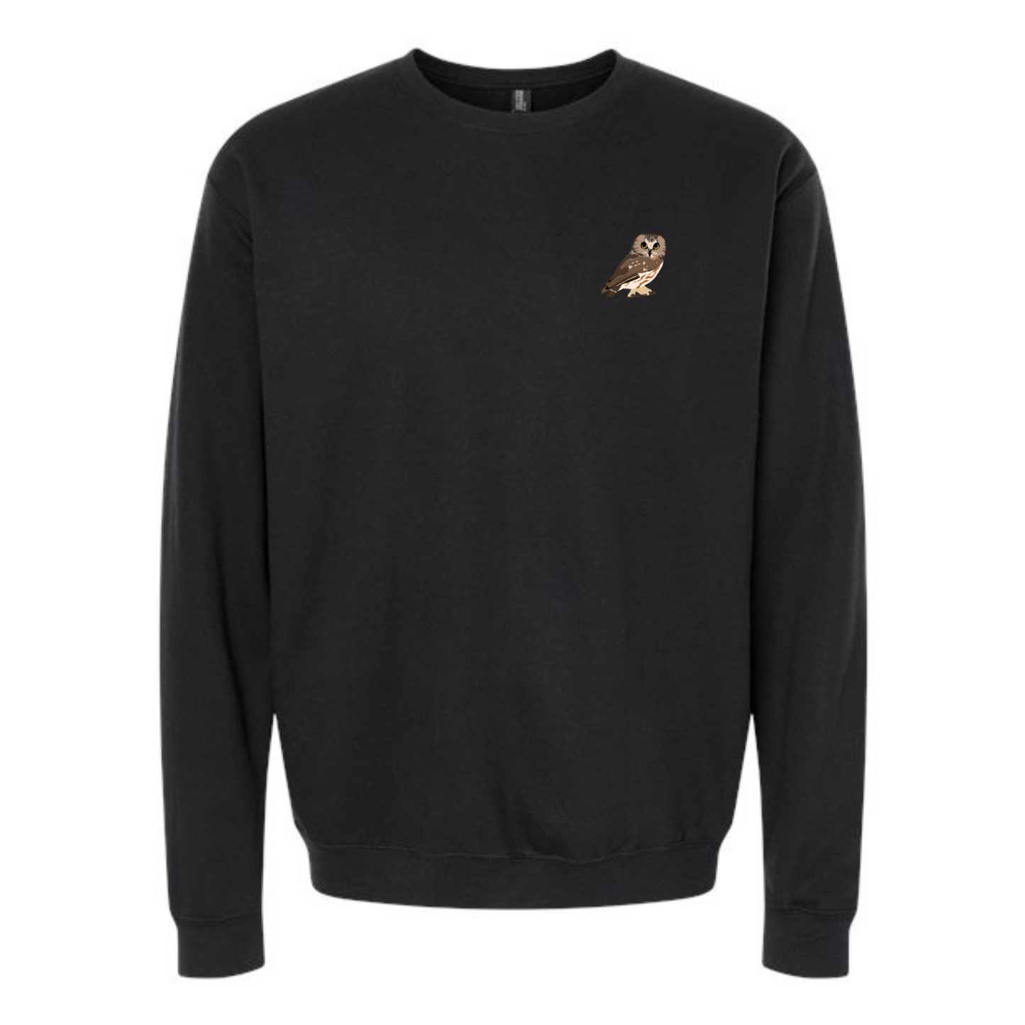 Northen Saw-Wet-Owl Embroidered - Crewneck