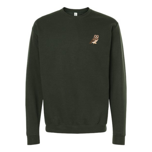 Northen Saw-Wet-Owl Embroidered - Crewneck